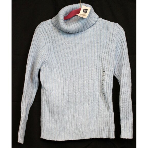 GAP Girls Ribbed Turtleneck Sweater sz 5-6 S NWT Red Blue Sparkle Snow Winter - Picture 3 of 8